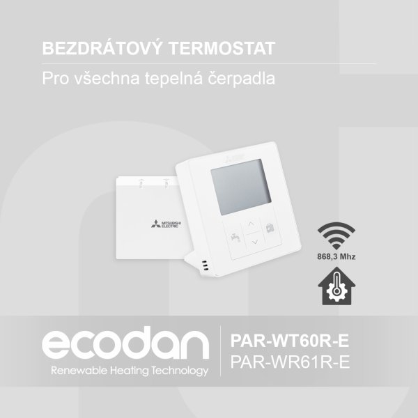Externí bezdrátový prostorový termostat │ PAR-WT60/WR61R-E