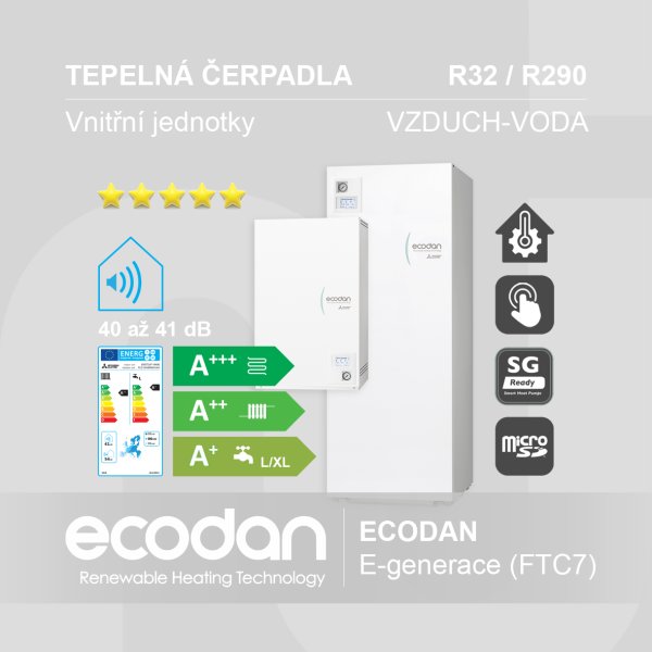 Vnitřní jednotky vzduch-voda ECODAN │ E-generace (FTC7)