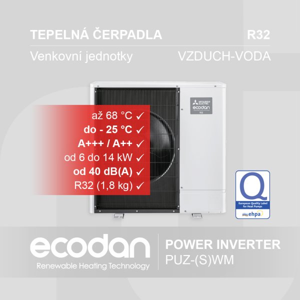 Tepelná čerpadla vzduch-voda Power Inverter │ PUZ-(S)WM