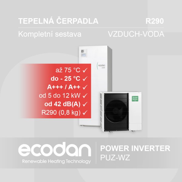 Tepelná čerpadla vzduch-voda Power Inverter │ PUZ-WZ