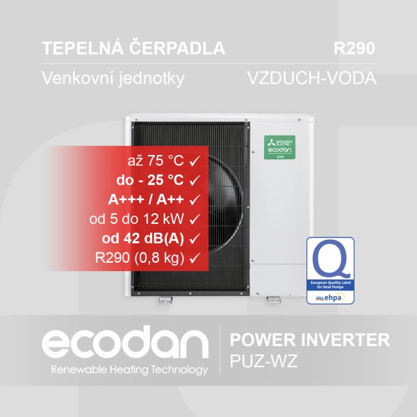 Tepelná čerpadla vzduch-voda Power Inverter │ PUZ-WZ