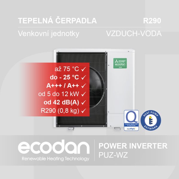 Tepelná čerpadla vzduch-voda Power Inverter │ PUZ-WZ
