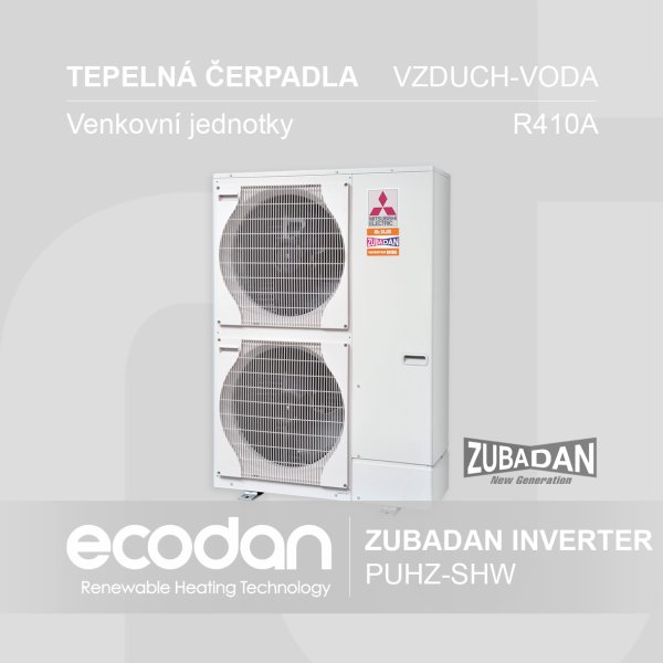 Tepelná čerpadla vzduch-voda Zubadan Inverter │ PUHZ-SHW