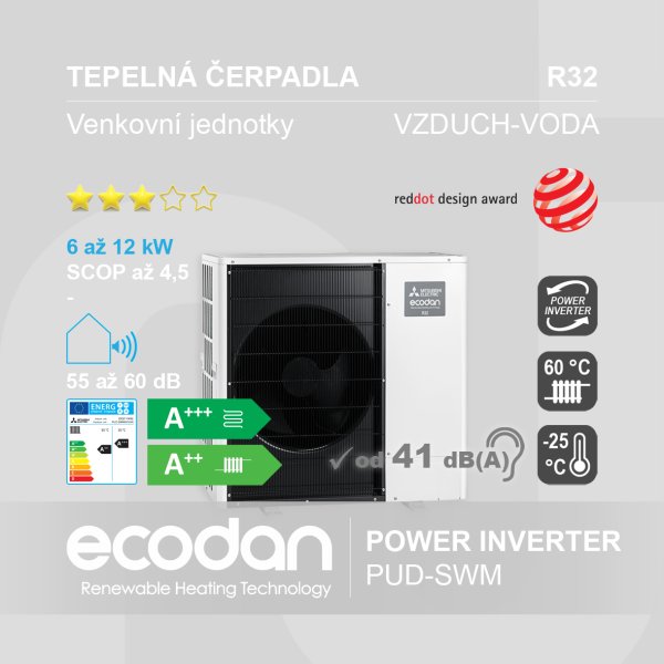 Tepelná čerpadla vzduch-voda Power Inverter │ PUD-SWM