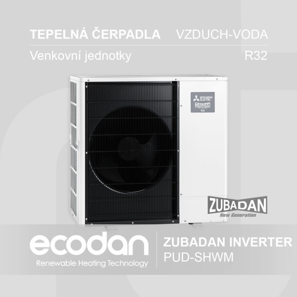 Tepelná čerpadla vzduch-voda Zubadan Inverter │ PUD-SHWM