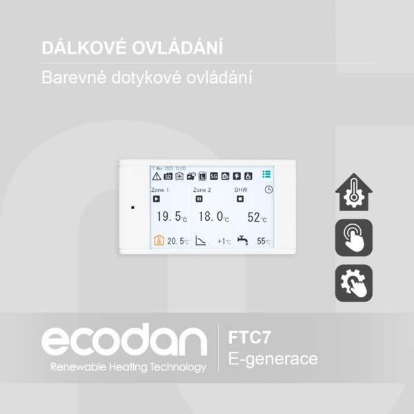 Termostat a dálkové ovládání ECODAN │ E-generace (FTC7)