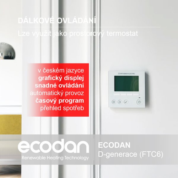 Vnitřní jednotky tepelných čerpadel ECODAN │ D-generace