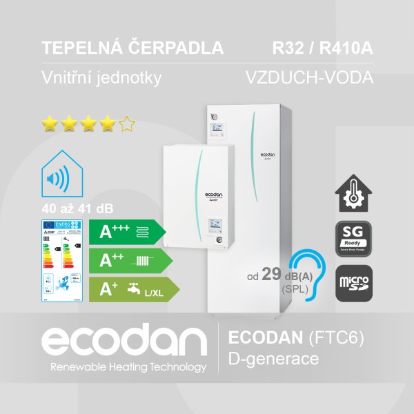 Vnitřní jednotky tepelných čerpadel ECODAN │ D-generace