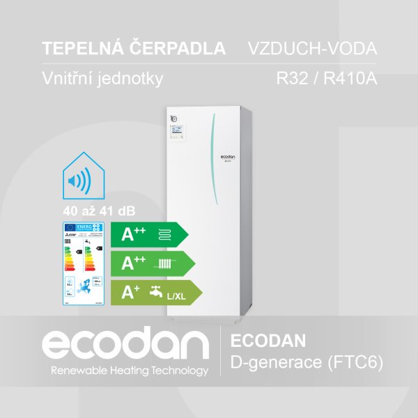 Vnitřní jednotky vzduch-voda ECODAN │ D-generace (FTC6)