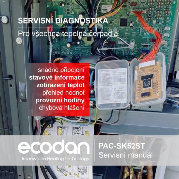 Diagnostika s konektorem pro kontrolu a servis │ PAC-SK52ST