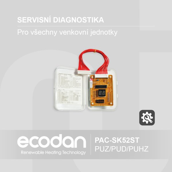 Diagnostika s konektorem pro kontrolu a servis │ PAC-SK52ST