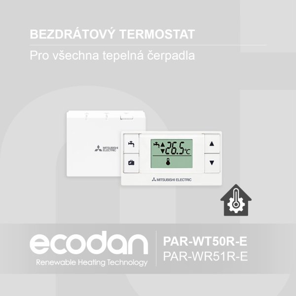 Externí bezdrátový prostorový termostat │ PAR-WT50/WR51R-E