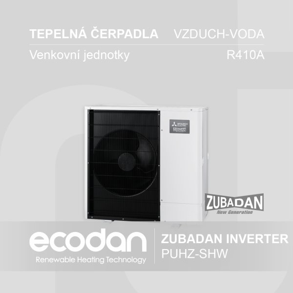 Tepelná čerpadla vzduch-voda Zubadan Inverter │ PUHZ-SHW