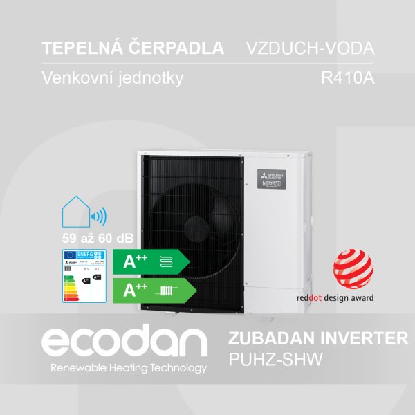 Tepelná čerpadla vzduch-voda Zubadan Inverter │ PUHZ-SHW
