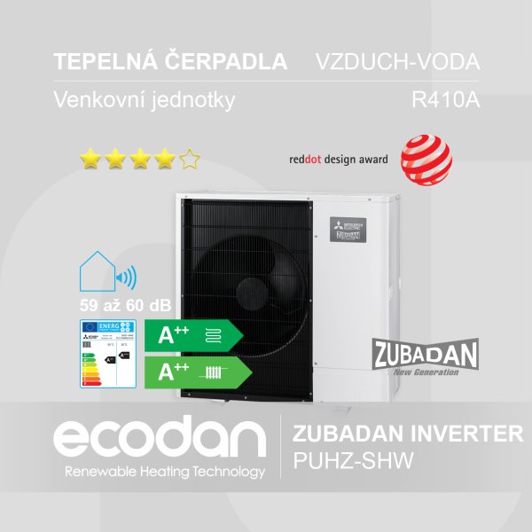 Tepelná čerpadla vzduch-voda Zubadan Inverter │ PUHZ-SHW