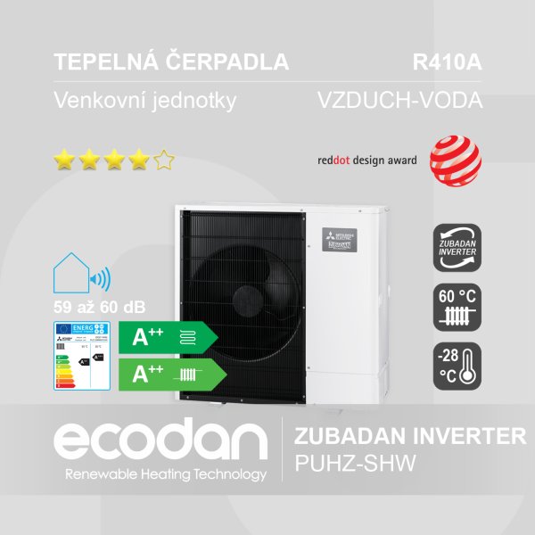 Tepelná čerpadla vzduch-voda Zubadan Inverter │ PUHZ-SHW
