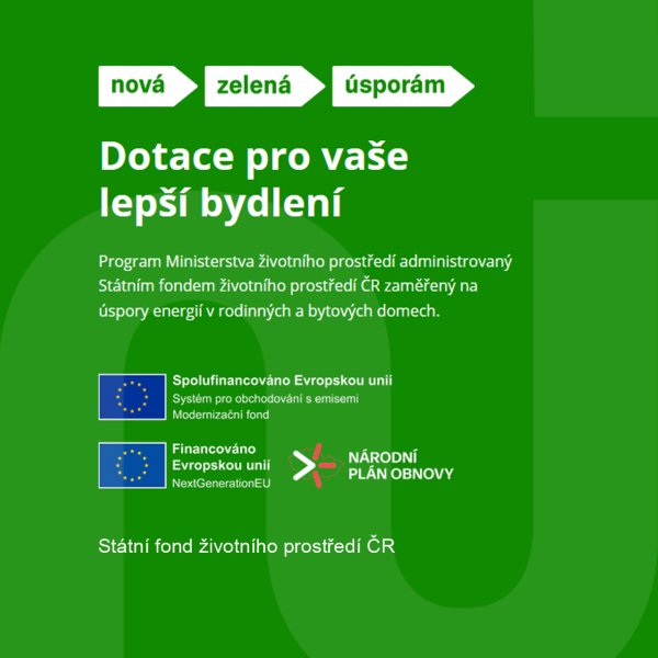 Aktuální zpráva z programu Nová zelená úsporám 2025+