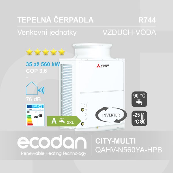 Tepelná čerpadla vzduch-voda ECODAN │ QAHV-N560YA-HPB