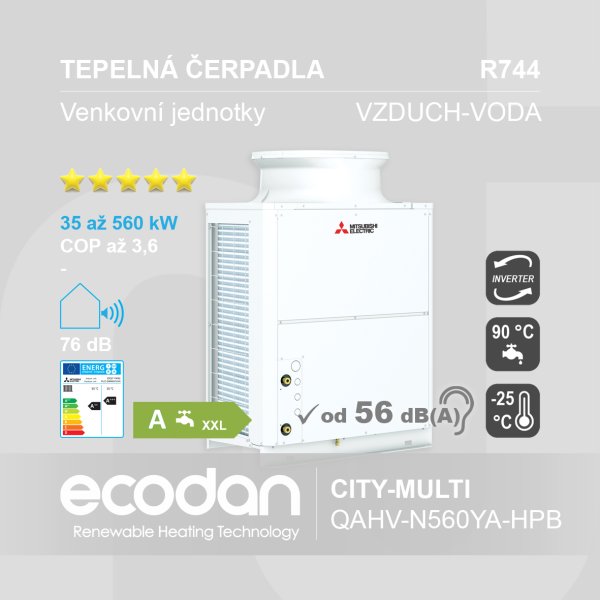 Tepelná čerpadla vzduch-voda ECODAN │ QAHV-N560YA-HPB
