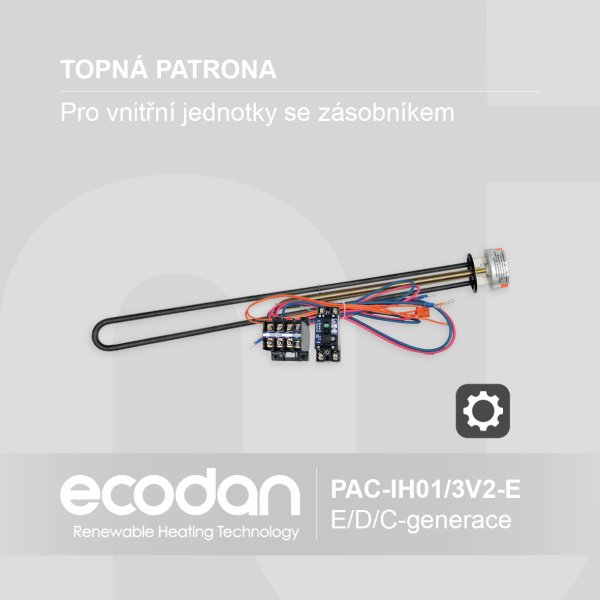 Elektrická topná patrona s příslušenstvím │ PAC-IH01/3V2-E