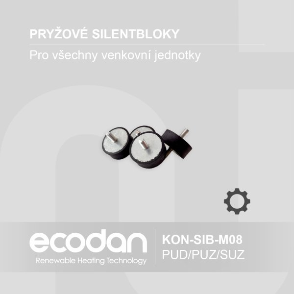 Pryžové antivibrační EPDM silentbloky │ KON-SIB-M08