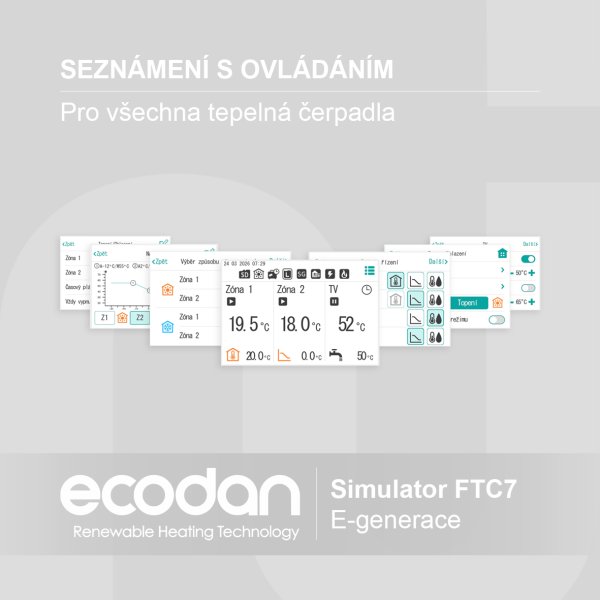 Aplikace pro ovládání | Ecodan Controller Simulator pro FTC7