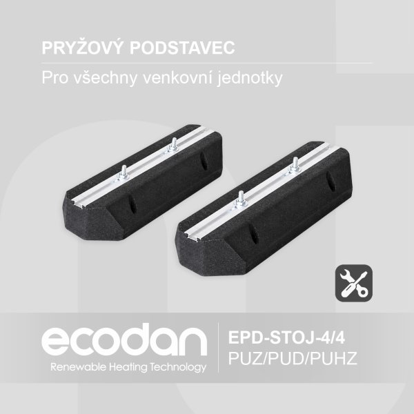 Pryžové podstavce pro uložení a tlumení vibrací │ EPD-STOJ-4/4