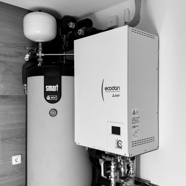 Nový rodinný dům 120 m² (TZ 5,0 kW), Chrudim │ Tepelné čerpadlo vzduch-voda 8,0 kW